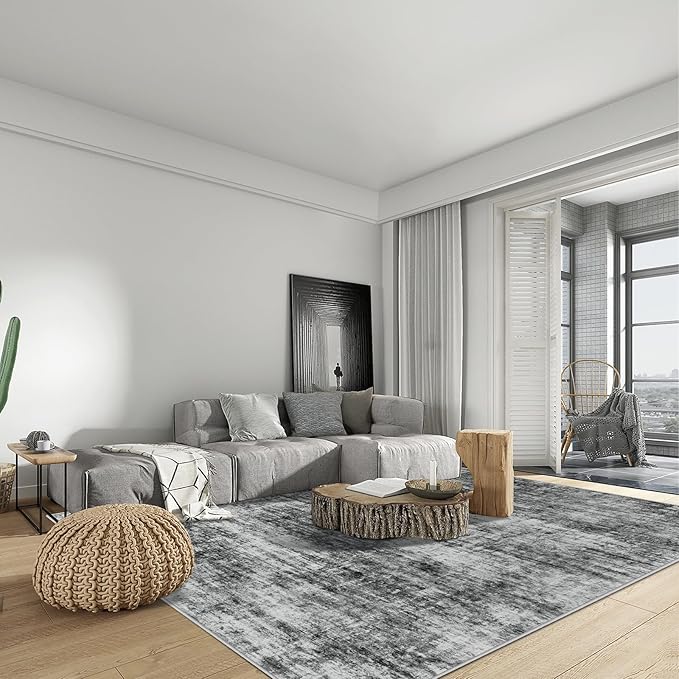 10x14 Area Rugs Washable Rug: Modern Abstract Living Room Rug Soft Anti-Skid - Image 3