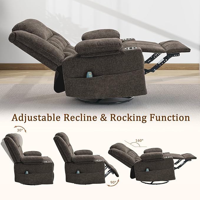 Korser 360° Swivel Rocker Recliner - Image 5