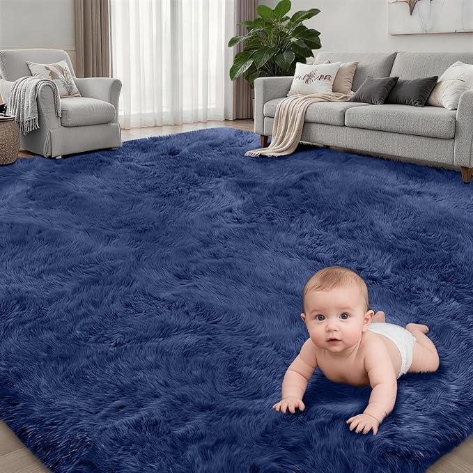 Fluffy 5x7 Area Rugs for Living Room Bedroom: Ultra Soft Shag Rug Non-Slip - Image 2