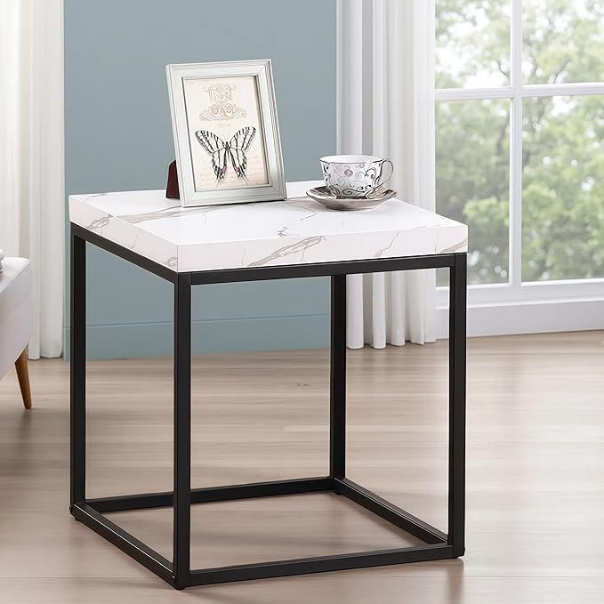 CENSI 18-Inch Marble Accent End Table/Side Table - Image 7