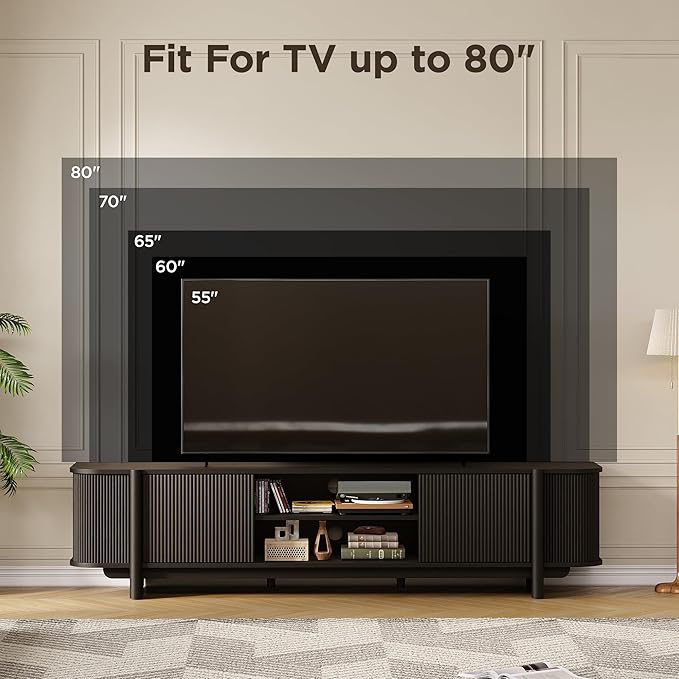 Vabches 70" Mid Century TV Stand - Image 5