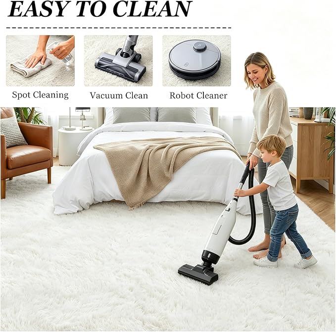 Fluffy 4x6 Area Rugs for Living Room Bedroom: Ultra Soft Shag Rug Non-Slip - Image 8