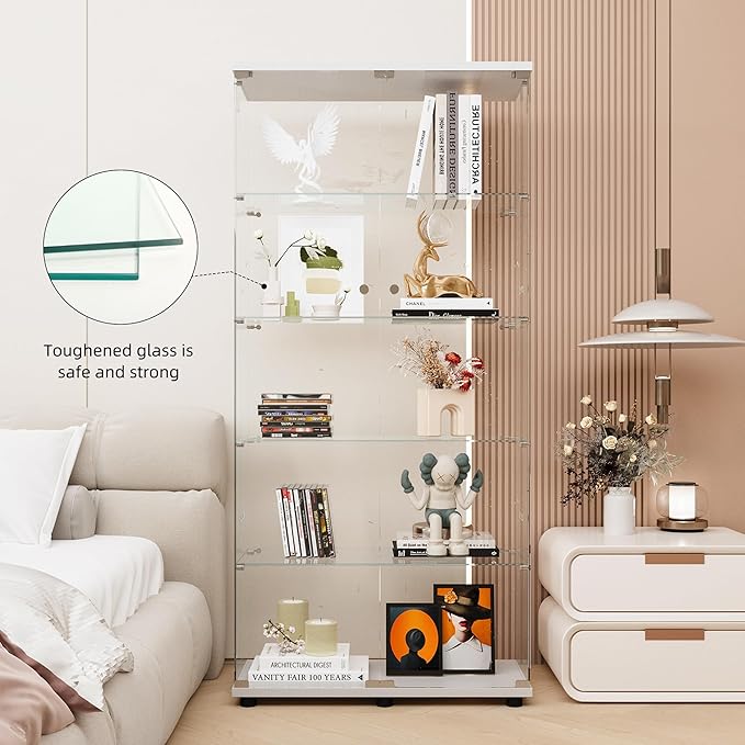 FLYMUHJIA Curio Cabinets with Tempered Glass Doors - Image 7