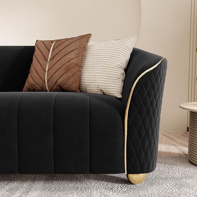 3-Piece Luxury Velvet Sofa Set for Living Room, Elegant Design Couch Set - Image 7