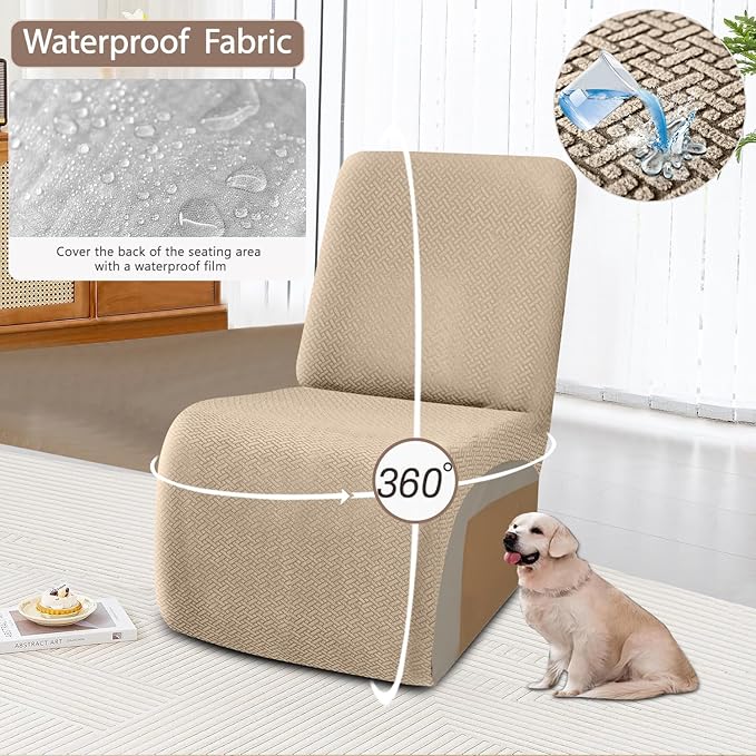 ALIECOM 100% Waterproof Recliner Sectional Couch Covers L Shape Stretch Corner - Image 4