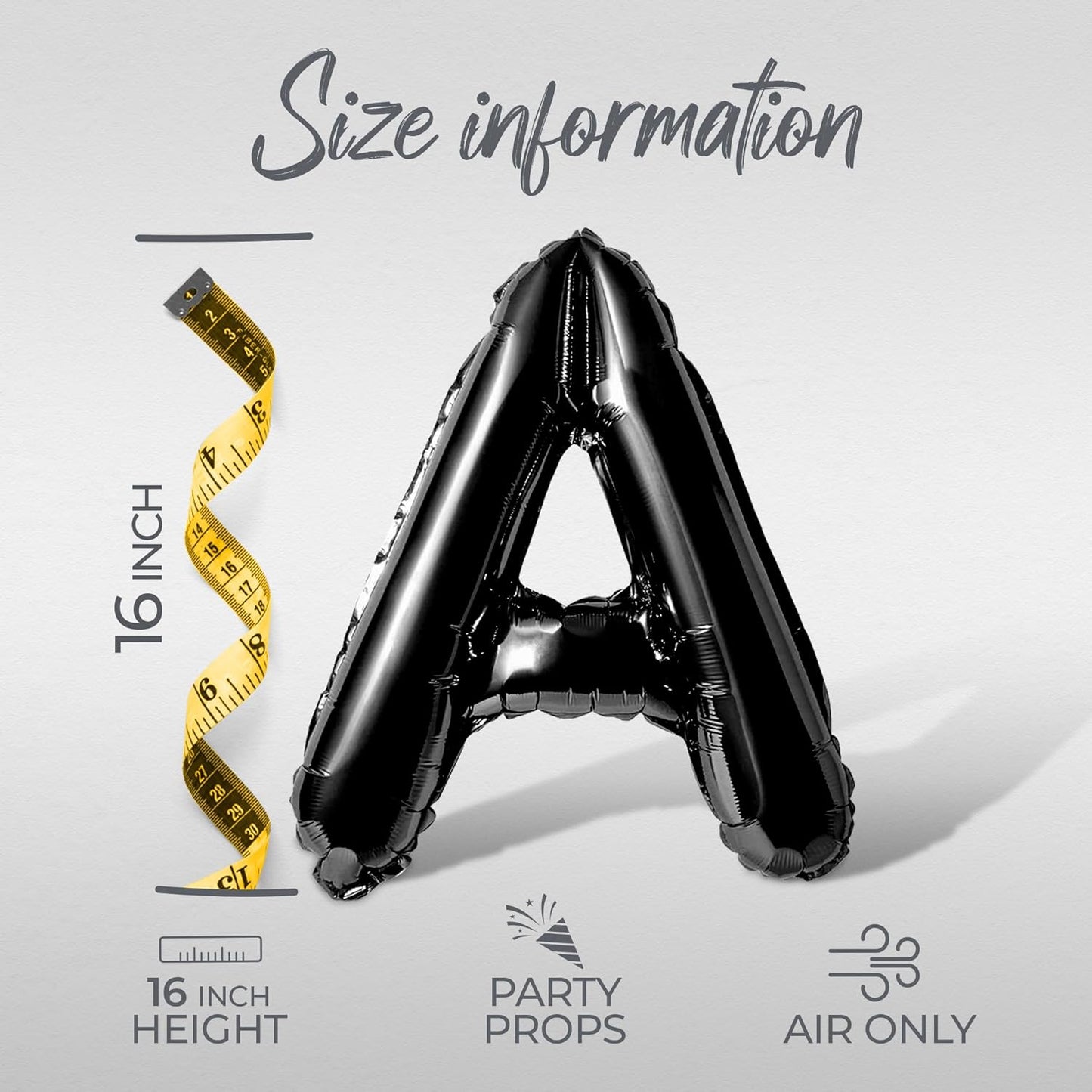 Letter Balloons - LETS GO GIRLS 16" Inch Alphabet Letters Foil Mylar Balloon Bachelorette or Hen Party Banner (Black)