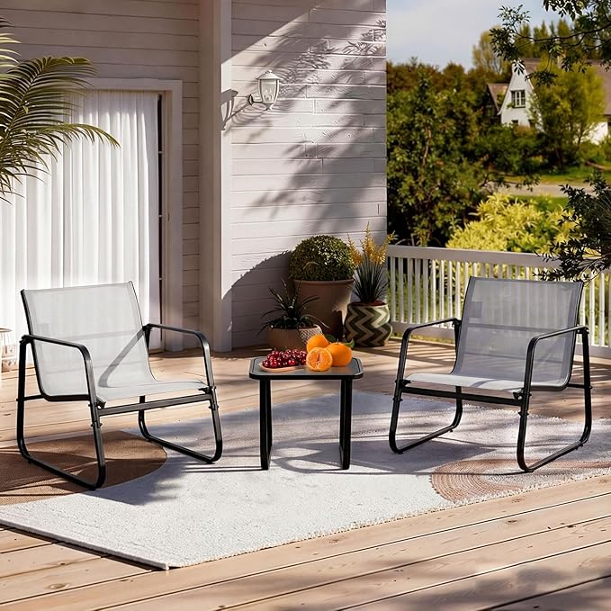 DUMOS 3 Piece Patio Furniture Set，Outdoor Patio Furniture Set - Image 2