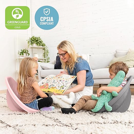 ECR4Kids Plastic Leaf Scoop Floor Rocker Seat, Classroom Furniture - Image 6