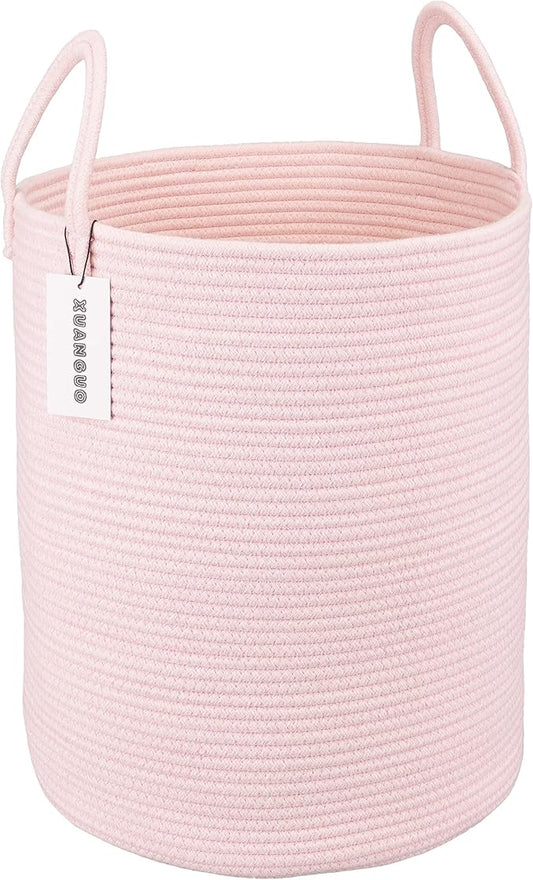 XUANGUO Cotton Rope Laundry Basket Hamper by XUANGUO