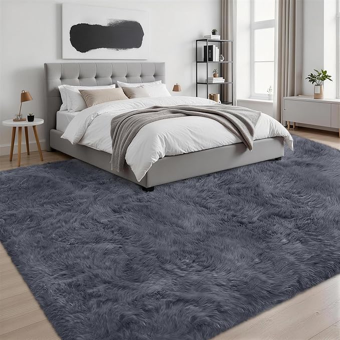 8x10 Area Rugs for Living Room Bedroom: Ultra Soft Fluffy Shag Rug Upgrade - Image 3