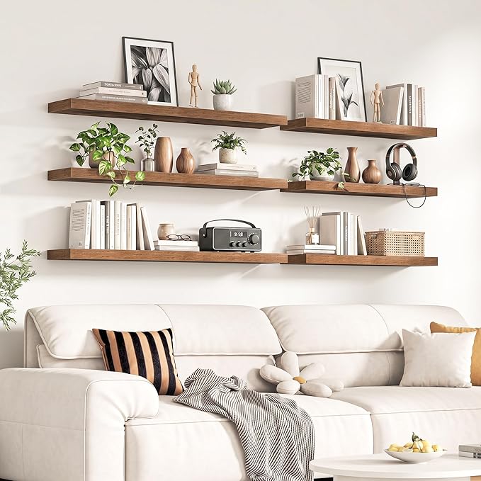 Fun Memories 60Inch Long Floating Shelves, 8 Inch Deep Shelves - Image 2
