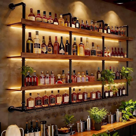 55.1in Wall Mounted Wine Rack by flowercart