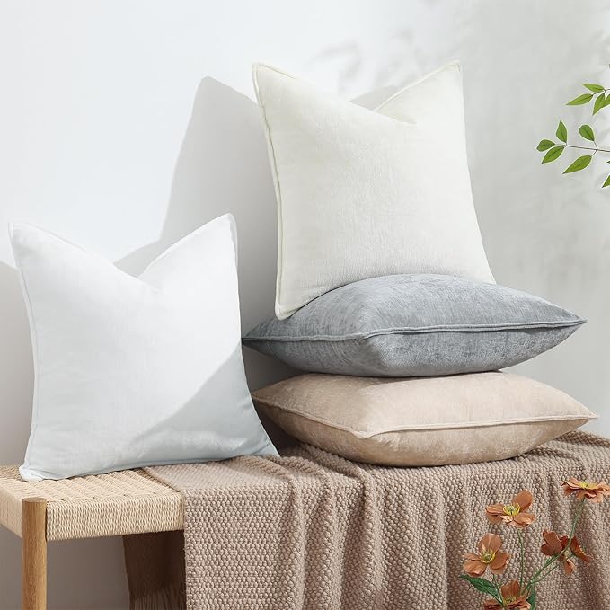 decorUhome Summer Couch Euro Sham Throw Pillow Covers 26x26 Set of 2, - Image 5