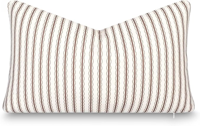 Crumbs Home Modern Farmhouse California Casual Indoor Outdoor Lumbar Pillow by CRUMBSHOME