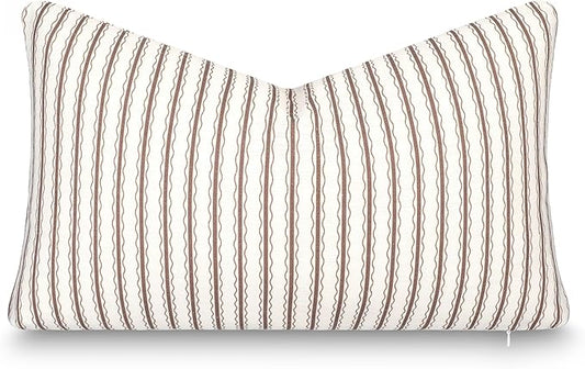 Crumbs Home Modern Farmhouse California Casual Indoor Outdoor Lumbar Pillow by CRUMBSHOME