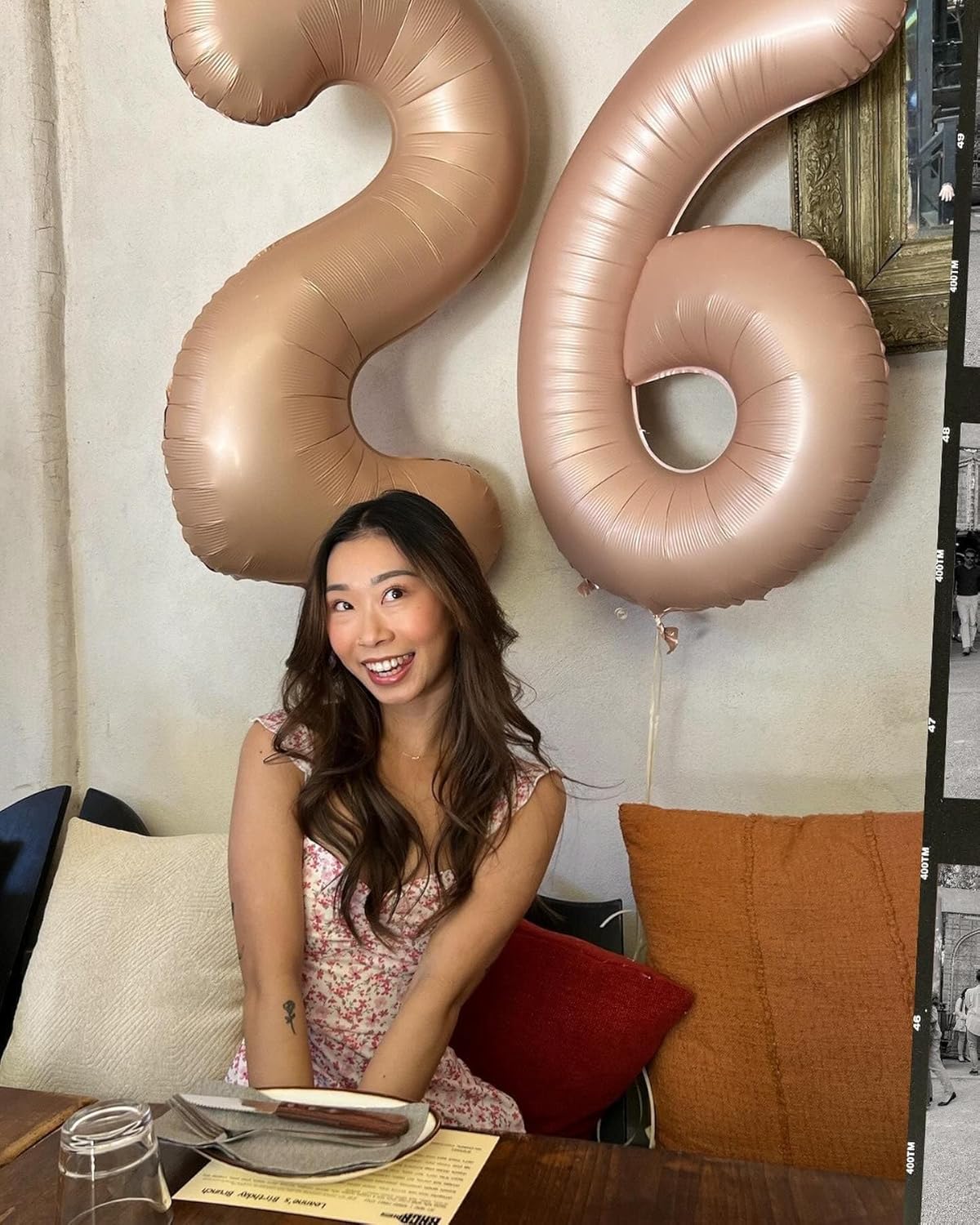 40 Inch Light Brown Mylar Foil Number 6 Birthday Balloon, Digital Balloons for 6 16 Boy Girl Party Decorations Supplies, Light Brown Big Helium Balloon Numbers for 26 36 46 60 Men Women Anniversary