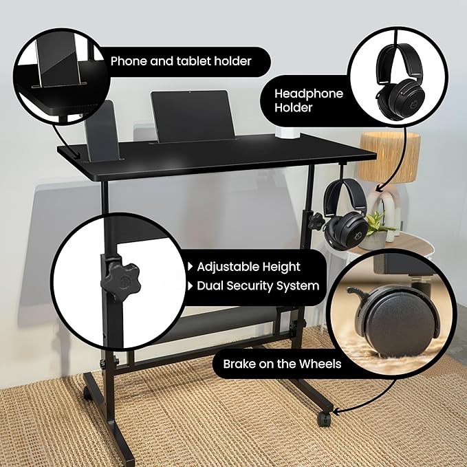 Model 2026 Adjustable Height Rolling Desk - Image 6