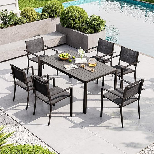 Aoxun 7-Piece Patio Table and Chairs Set by Aoxun