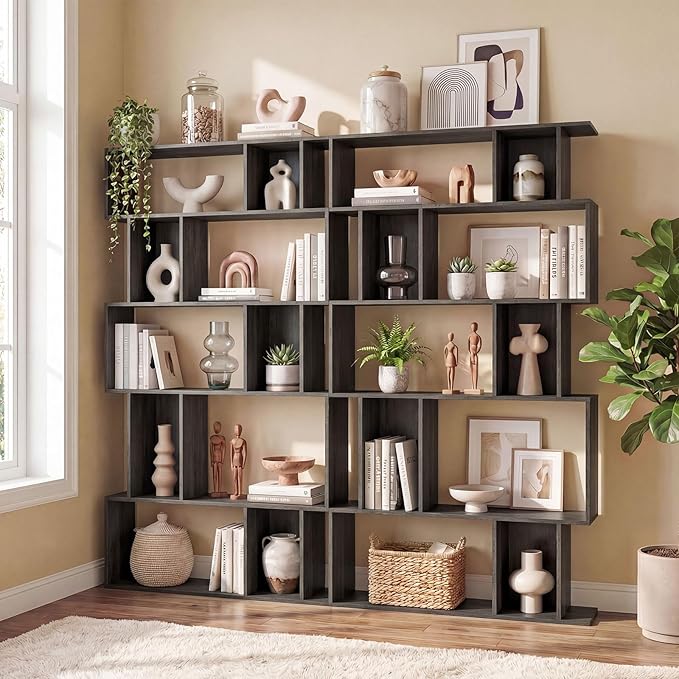 Giantex 5-Tier Bookshelf, 10-Cube Geometric Book Case - Image 8