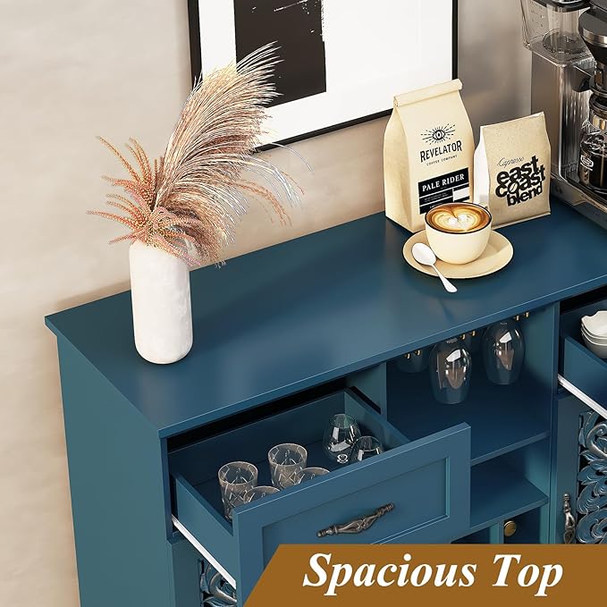 ARTPOWER 47.2" Vintage Wine Bar Cabinet - Image 4