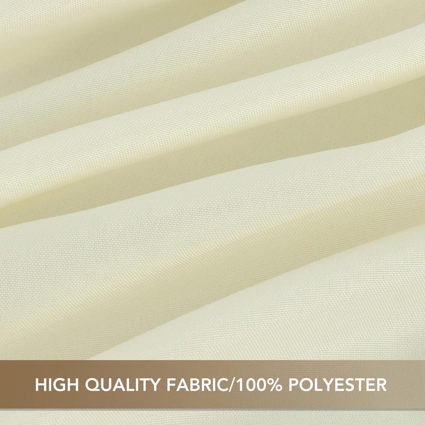 sancua Square Tablecloths 85x85 Inch, 2 Pack - Beige Fabric Table Cloth for Square or Round Tables, Washable Polyester Table Cover for Outdoor Party, Birthday, Buffet, Resturant