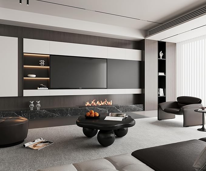 35.03" Cloud Coffee Table for Living Room Unique Coffee Table Modern Low Coffee - Image 8