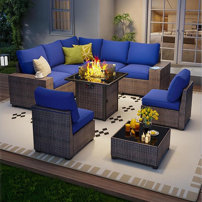 9 Piece Outdoor Patio Furniture Set by Olimix