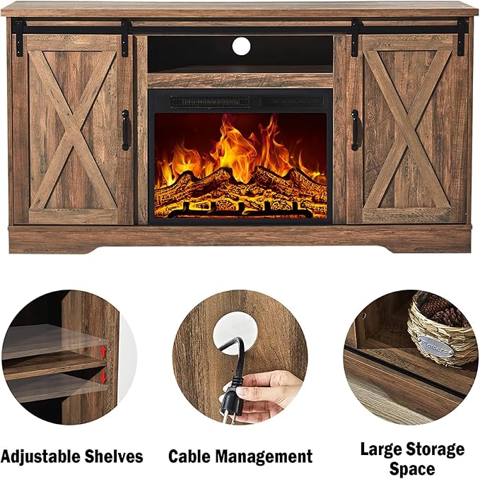 AMERLIFE 59" Fireplace TV Stand - Image 5