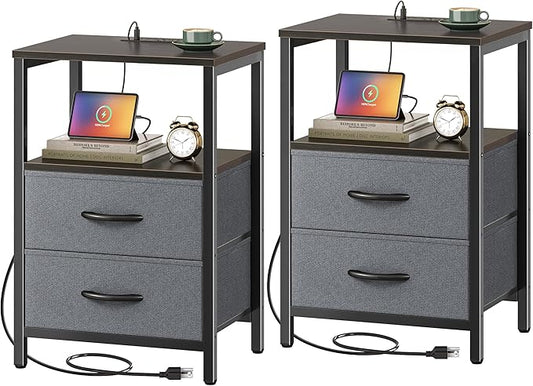 Huuger Nightstands Set of 2, End Tables by Huuger