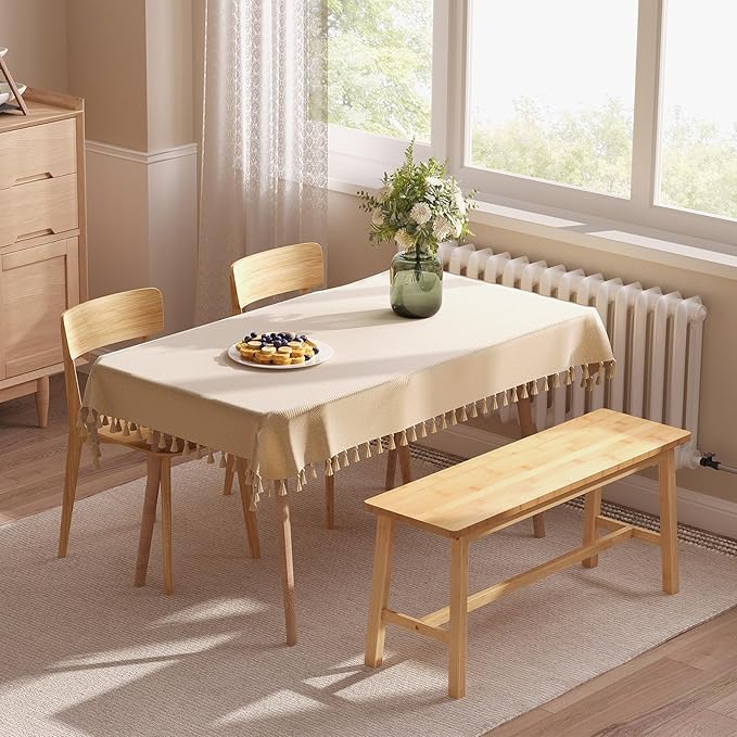 HOOBRO 39.3'' Bamboo Dining Bench, Farmhouse Table Bench, Kitchen & Living Room - Image 7