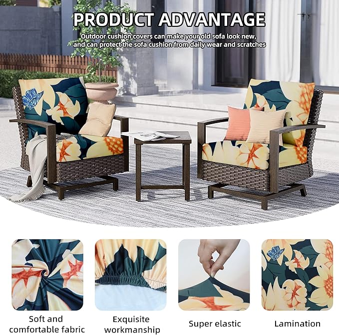Outdoor Cushion Covers Set, Replacement - Image 3