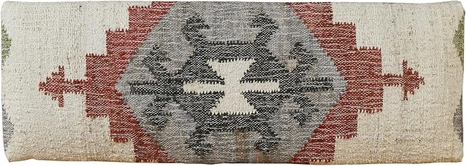 LR Home Off-White/Multicolor Handmade Upholstered Bench - Image 6