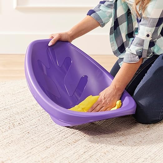 ECR4Kids Plastic Leaf Scoop Floor Rocker Seat, Classroom Furniture - Image 11