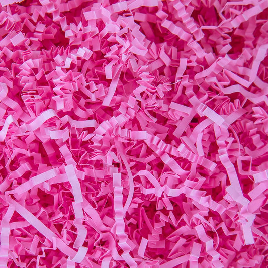 Caleihd Crinkle Cut Paper Shred Packing Grass Cushion Paper Streamer for Christmas Wedding Birthday Bridesmaid Engagement Craft Gift Boxes Bags Basket Filler Decoration 4.5oz Pink