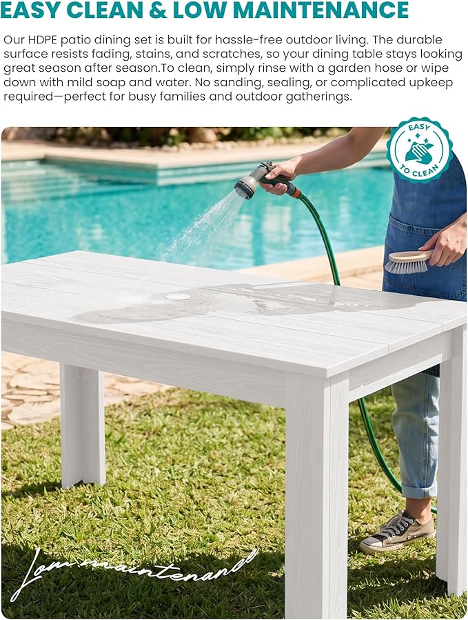 SERWALL HDPE Dining Set for 10 – 2 Tables, 8 Armless + 2 Armchairs. Includes 10 - Image 4