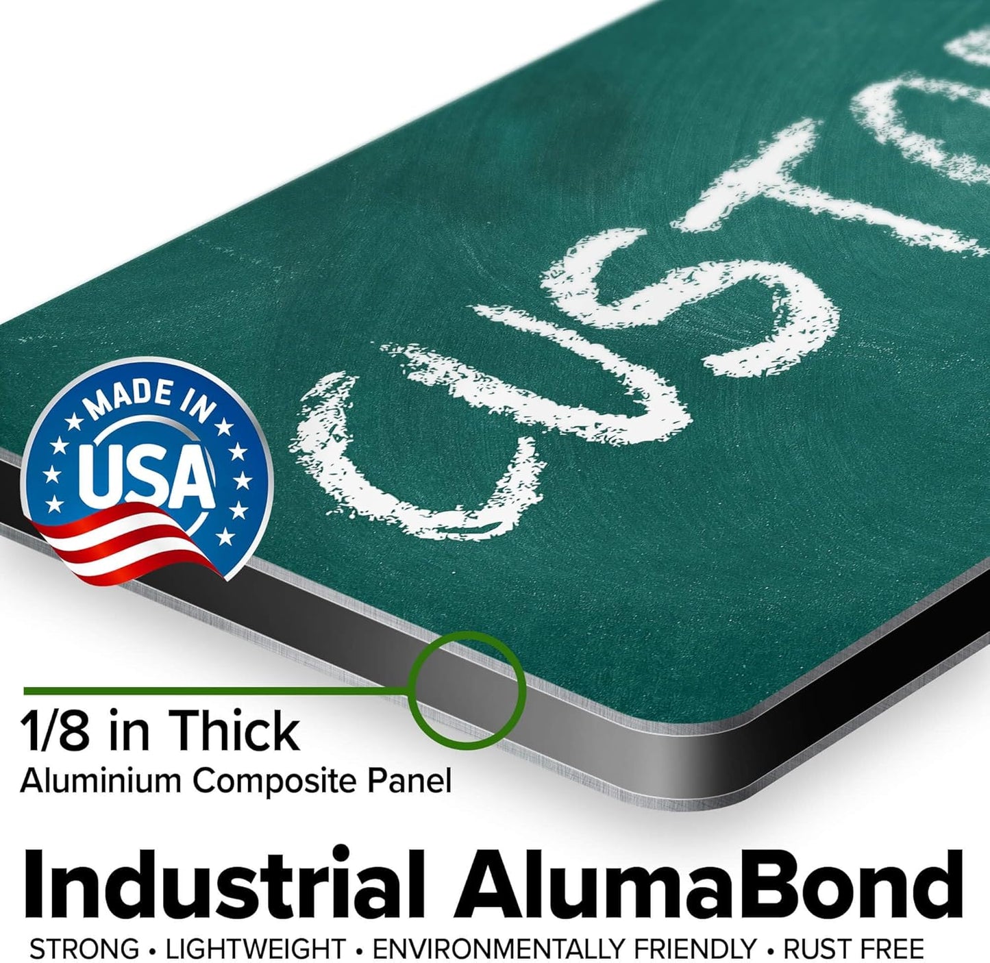 Custom Sign, Custom Street Sign, 11 Font Colors, 13 Font Styles, 4 Hole Options, 22 Sizes, 6x18 Inches, Rust Free DiBound, Fade Resistant, Made in USA by My Sign Center (Chalkboard Green)