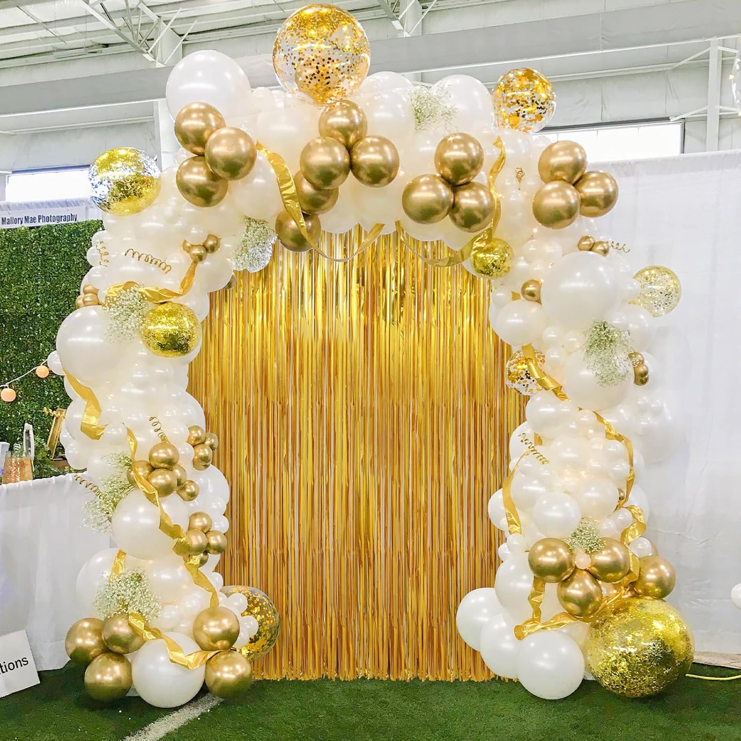 3 Pack Gold Foil Fringe Curtains Streamers Party Decorations 3.3 x 8.2 ft, Gold Tinsel Curtain Fringe Backdrop for Parties, Door Fringe Birthday Streamers, Photo Booth Backdrops, Party Decor