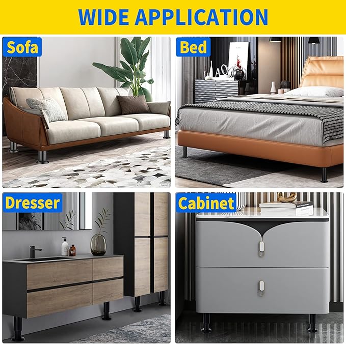 4 PCS Adjustable Height Bed Support Legs - Image 6