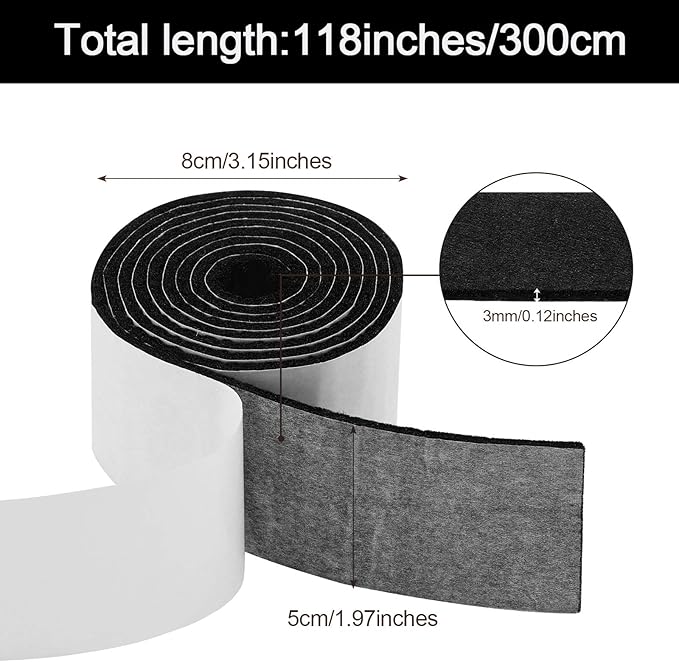 Shappy 2 Packs 120 x 2 x 0.12 Inch Felt Strips - Image 3
