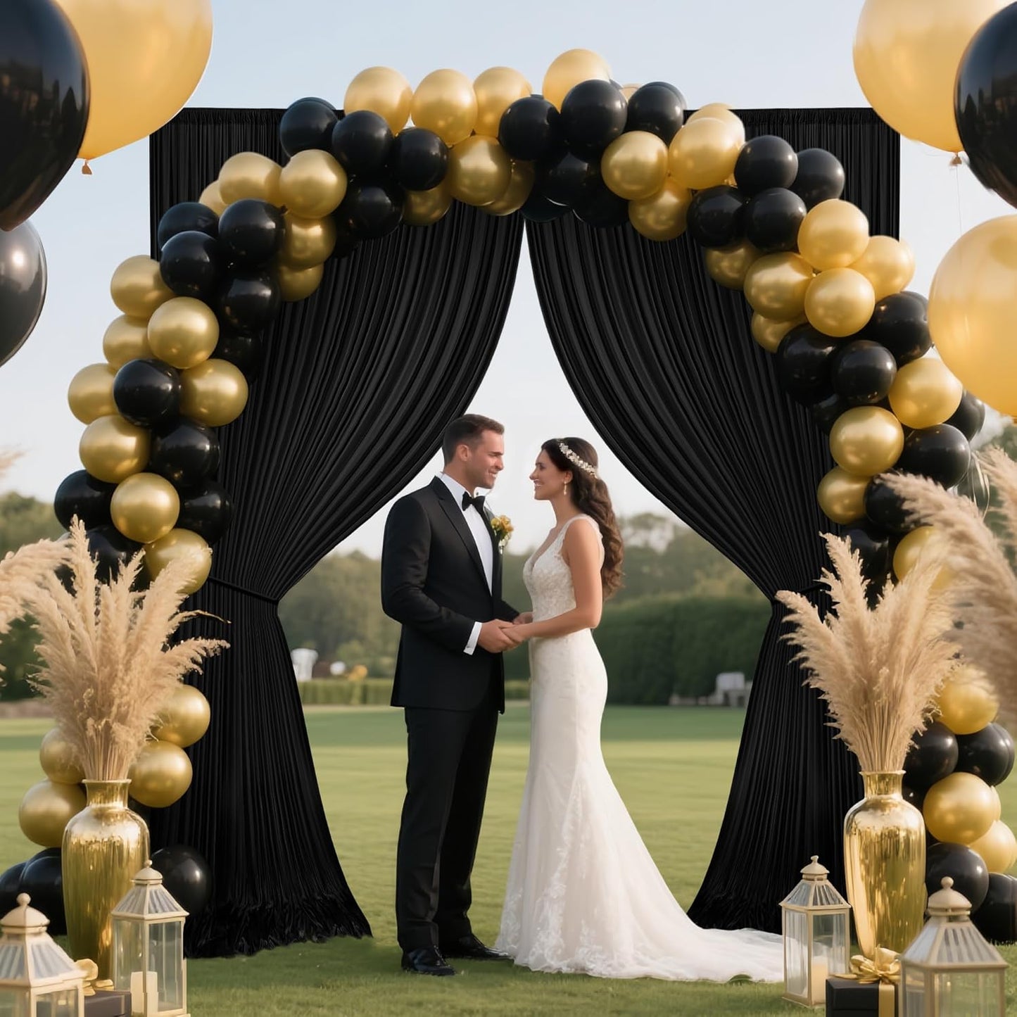 30x10ft Backdrop Curtains for Parties, 6 Panels 5x10ft Curtains Photography Drapes Rod Pocket Curtain Backdrop for Birthday Wedding Baby Shower Home Decor