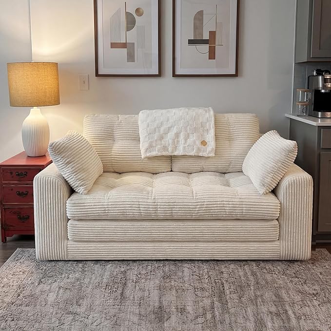 Homkdom Boneless Loveseat, Convertible Folding Sofa Bed, Pull Out Sleeper Sofa - Image 9