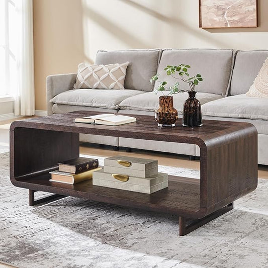 IFGET 48" Modern Coffee Table, 2-Tier Minimalist Center Table by IFGETEnrichYourLivingSpace