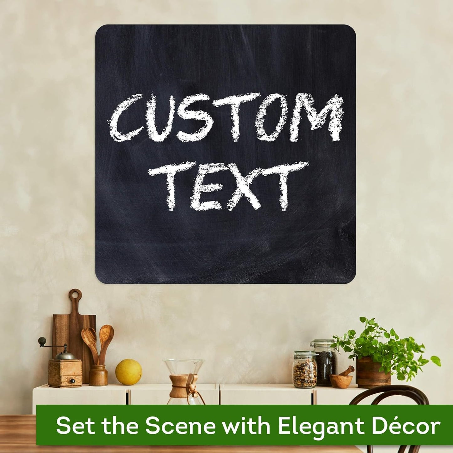 Custom Sign, Custom Street Sign, 11 Font Colors, 13 Font Styles, 4 Hole Options, 22 Sizes, 30x30 Inches, Rust Free DiBound, Fade Resistant, Made in USA by My Sign Center (Chalkboard Black)