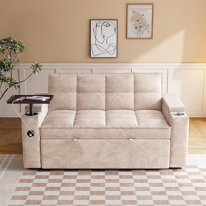 65'' 3-in-1 Convertible Sofa Bed - Image 7