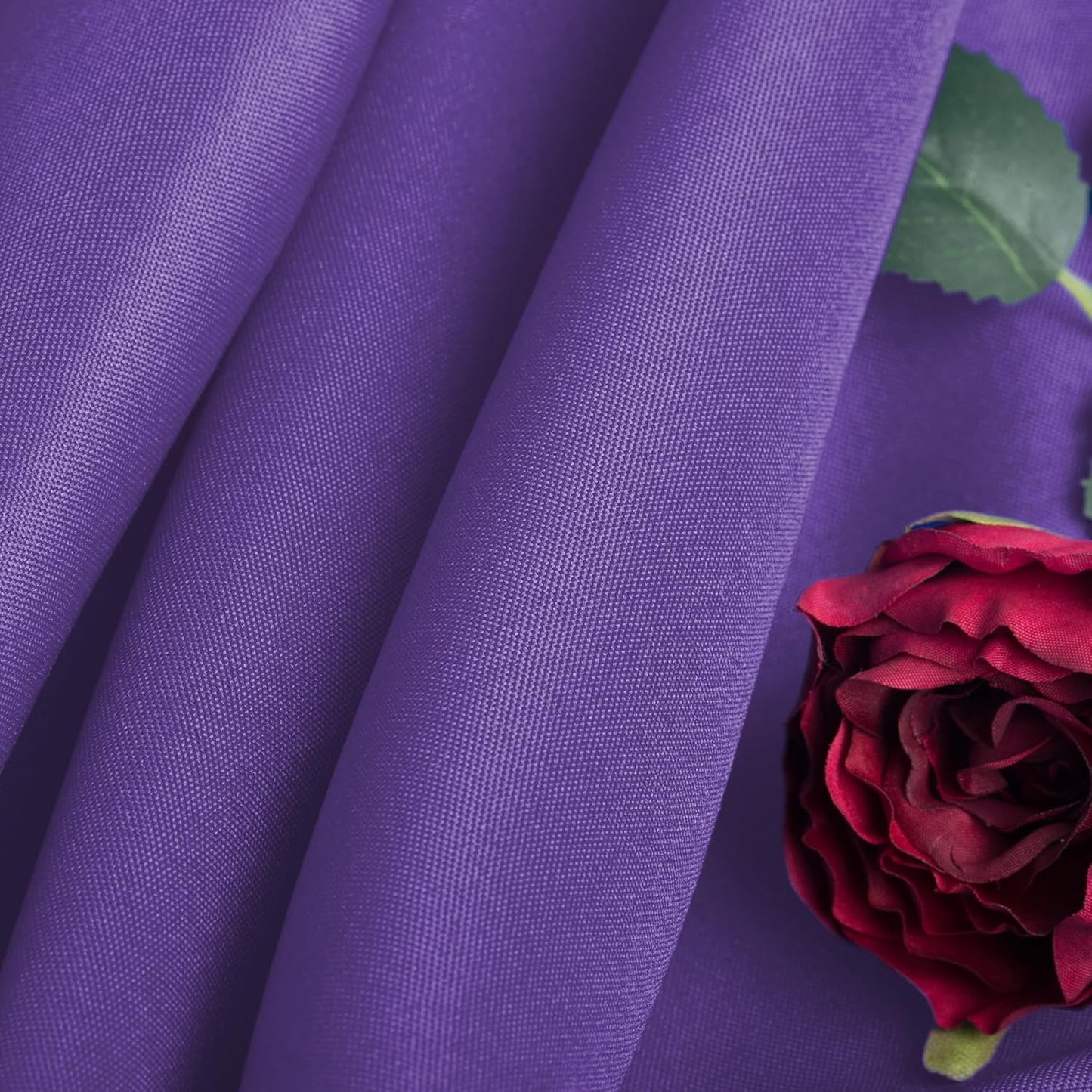 Ascoza 2pack 60x102 Inch Purple Rectangular Tablecloth 6 Feet Table Cloth in Polyester Fabric for Wedding/Banquet/Restaurant/Parties