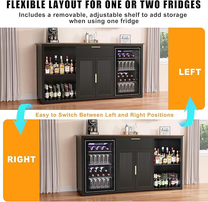 GDLF 70.1" Long Coffee Bar Cabinet - Image 3