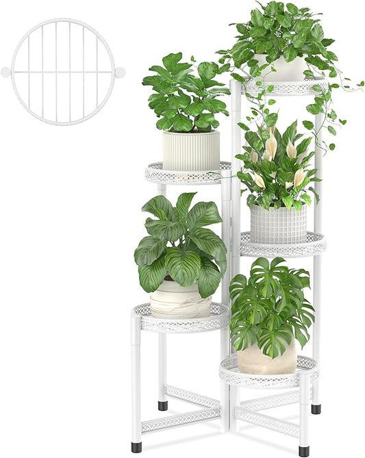 iDavosic.ly Plant Stand Indoor Outdoor, 5 Tier Corner Metal Flower Display by iDavosicly
