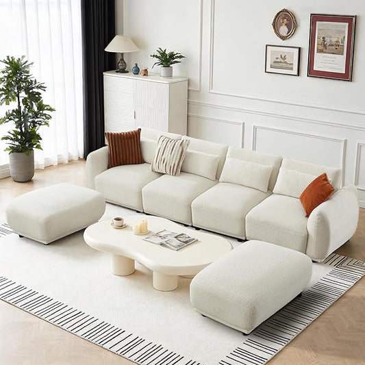U Shaped Cloud Sectional, Convertible L Shaped Couch by PINSOLID