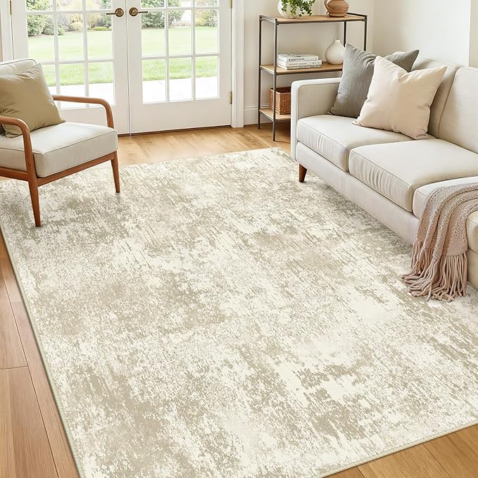 RELEANY Washable Area Rugs 6'x9' Non-Slip Modern Abstract Soft - Image 8