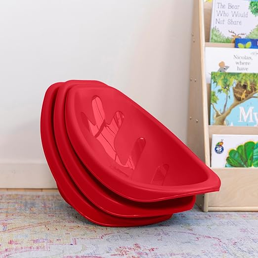 ECR4Kids Plastic Leaf Scoop Floor Rocker Seat, Classroom Furniture - Image 9
